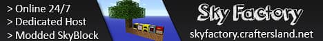 SkyFactory2 by CraftersLand - [Modded SkyBlock | Economy | banner