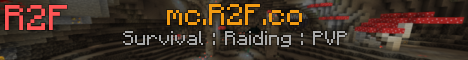 R2F Minecraft banner